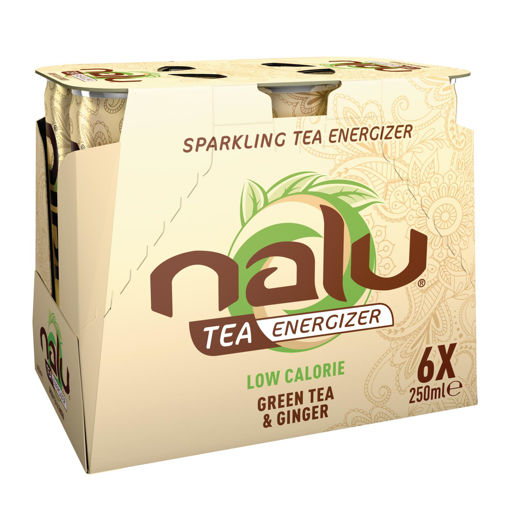 Afbeeldingen van NALU GREEN TEA & GINGER BLIK 6X25CL